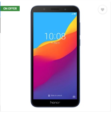 India Desire : Buy Honor 7S (Black, 16 GB)(2 GB RAM) at Rs. 5499 from Flipkart [Selling Price Rs 6999]
